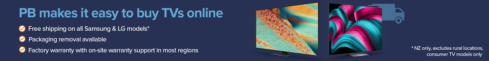 PB makes it easy to buy TVs online